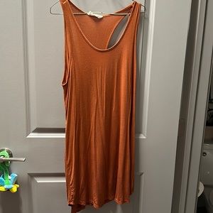 Audrey 3 + 1 orange tank dress with cute back layering. Above knee to mid thigh.
